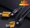 Kabel do szybkiego ładowania 4 W 1 65W kabel USB typu C do USB C/kabel oświetleniowy do telefonu iPhone 15 Pro Max Huawei Xiaomi PD 1,2 m