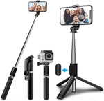 Q02 Statyw do kamery Bluetooth Selfie Stick składany Monopod do strimowania