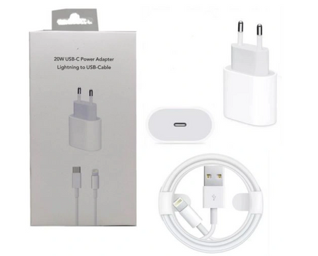 Zestaw do Szybkiego Ładowania Apple 20W USB-C PD + Kabel Lightning 1m