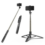 Q06 Selfie Stick ze stopu aluminium  156cm  3 w 1 Bluetooth