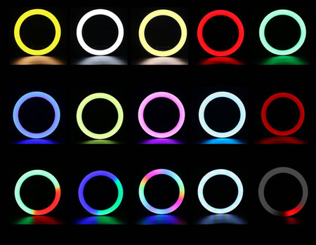 Lampa pierścieniowa LED RGB 10" cali Ring