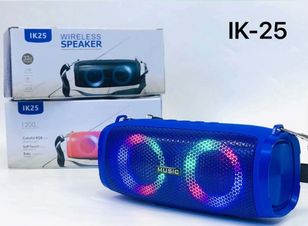 M1 IK25/ Bezprzewodowy przenośny kolorowy głośnik LED Wodoodporny stereo Bluetooth 