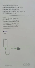 Zestaw do Szybkiego Ładowania Apple 20W USB-C PD + Kabel Lightning 1m