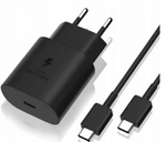 Szybka ładowarka sieciowa 25W USB C + kabel 1M do Samsung Galaxy S10, S20, S21, S22