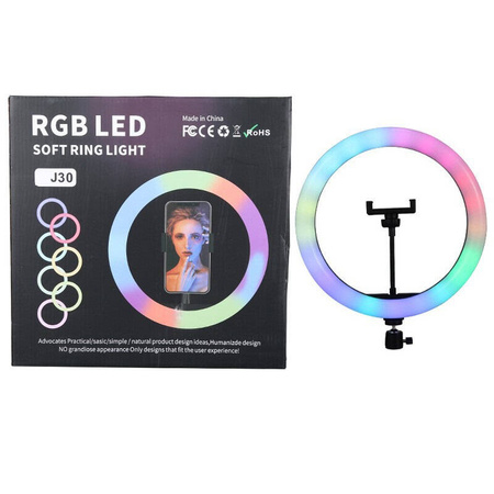 Lampa pierścieniowa LED RGB 10" cali Ring