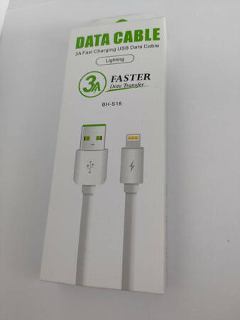 BH-S18 Kabel Lightning iphone USB 3A szybkie ładowanie 1M