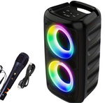 Przenośny głośnik Bluetooth z LED RGB i uchwytem – imprezowy, wielofunkcyjny, Kolumna Karaoke