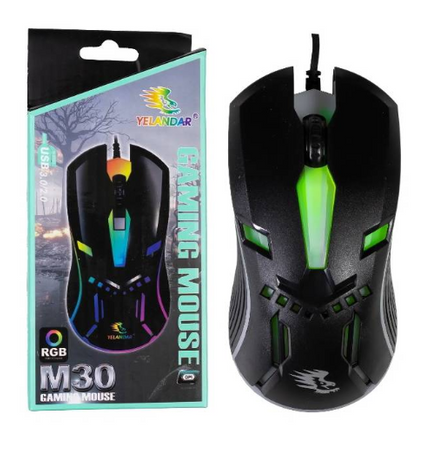 Yelandar M30 Przewodowa mysz RGB z podświetleniem Gamer 