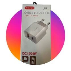 WK-21 Ładowarka sieciowa USB A + USB C PD QC3.0 20W: szybkie i bezpieczne ładowanie