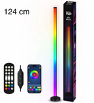 NAROŻNA LAMPA PODŁOGOWA STOJĄCA LED RGB PILOT DO SALONU SYPIALNI 124cm