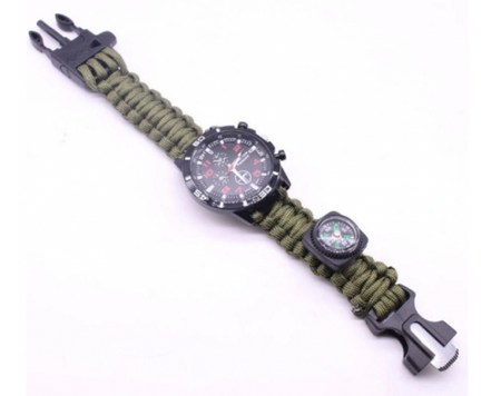 ZEGAREK SURVIVAL TAKTYCZNY PARACORD MILITARNY