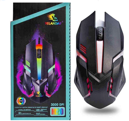 Yelandar M30 Przewodowa mysz RGB z podświetleniem Gamer 