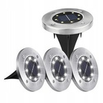 OGRODOWE LAMPKI SOLARNE GRUNTOWE SHINE DISK 4x