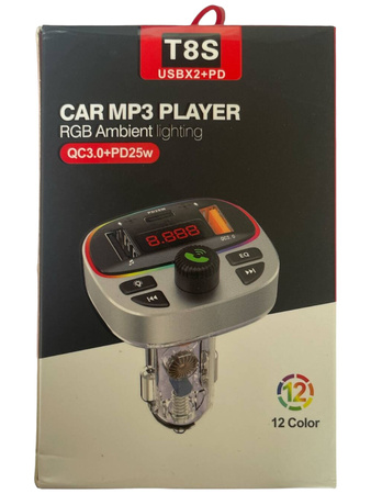 Transmiter bluetooth T8S Odtwarzacz samochodowy Car MP3 Player