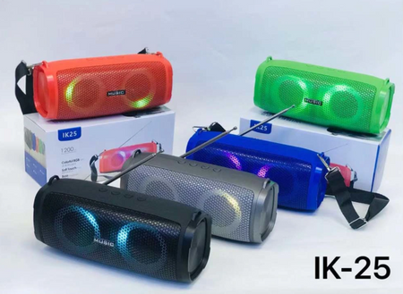 M1 IK25/ Bezprzewodowy przenośny kolorowy głośnik LED Wodoodporny stereo Bluetooth 