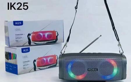 M1 IK25/ Bezprzewodowy przenośny kolorowy głośnik LED Wodoodporny stereo Bluetooth 