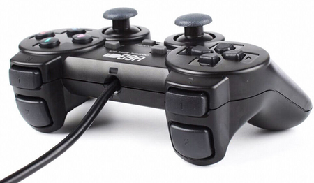 Joystick do gier Czarny przewodowy kontroler gier Gamepad Nowy USB 2.0 na PC Windows 10