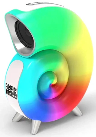 Odtwarzacz Bluetooth LED Lampka nocna MUSZLA RGB 