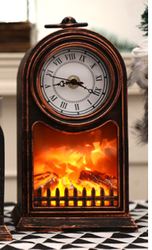 M2 Dekoracja świąteczna w kształcie zegara z lampkami wyglądającymi na płomień